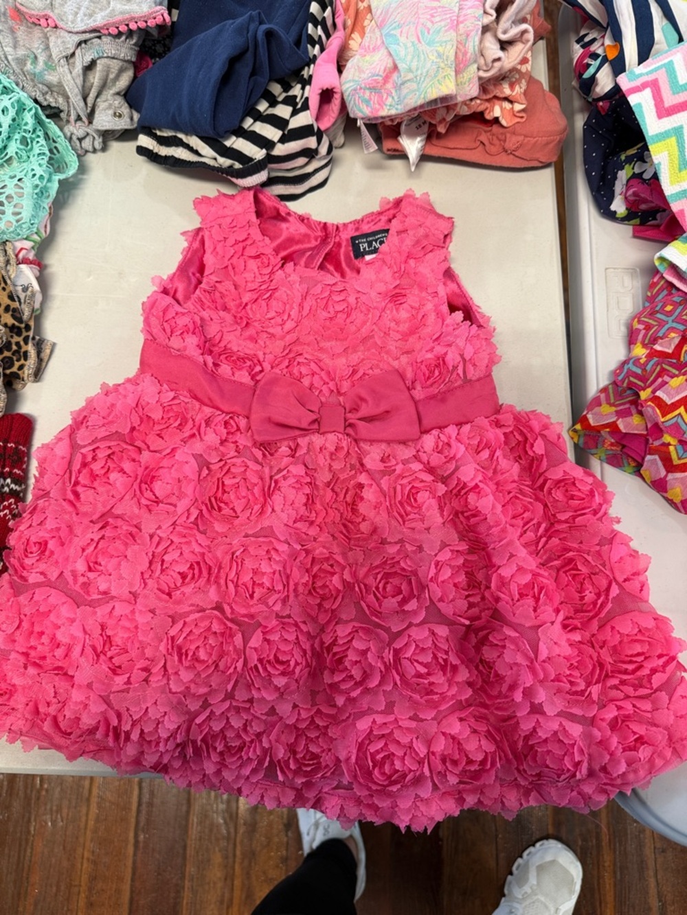 The Children's Place Hot Pink Rosette Bow Dress